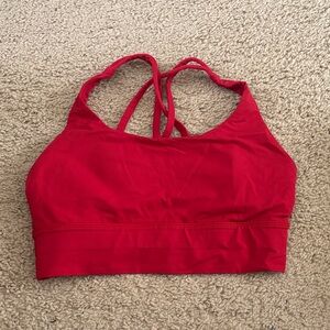 Lululemon Athletica Bold Red energy Sports Bra